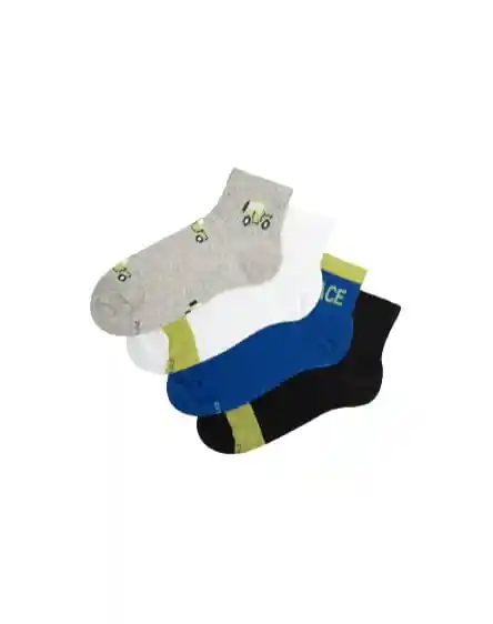 Medias Deportivas Cortas Kids Masculino Irlanda Kd X4 Galax