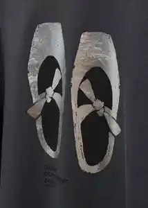 Camiseta Dance Antracita Talla 10 Niña Mango