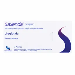Saxenda Liraglutida (6 Mg) Solución para Inyección en Pluma Subcutáneo