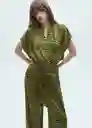 Mono Zigzag-a Verde Talla S Mujer Mango