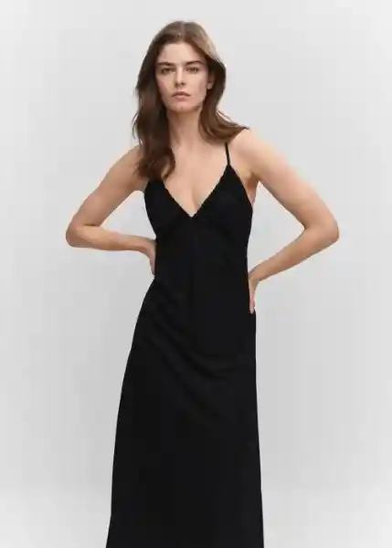 Vestido Martina Negro Talla XS Mujer Mango