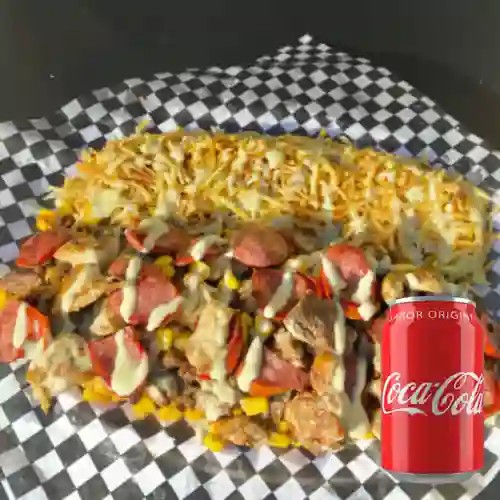 Chuzo Desgranado 3 Carnes&Papas +Cocacola Org 330 ml