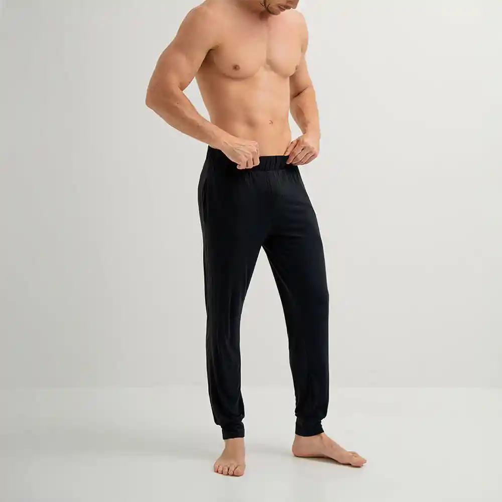 Pantalón Largo Con Bolsillos Bota Recta en Algodón Toci Punto Blanco