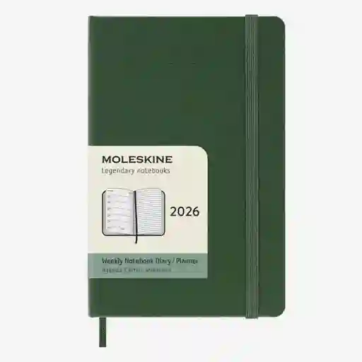 Moleskine Agenda Semanal Verde Pequeña Sc 2026