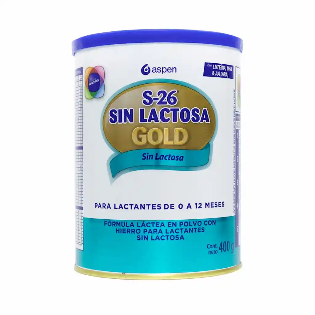 S-26 Formula Láctea Sin Lactosa Gold Polvo De 0 A 12 Meses