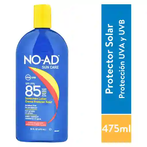 NO-AD Loción Protector Solar SPF 85