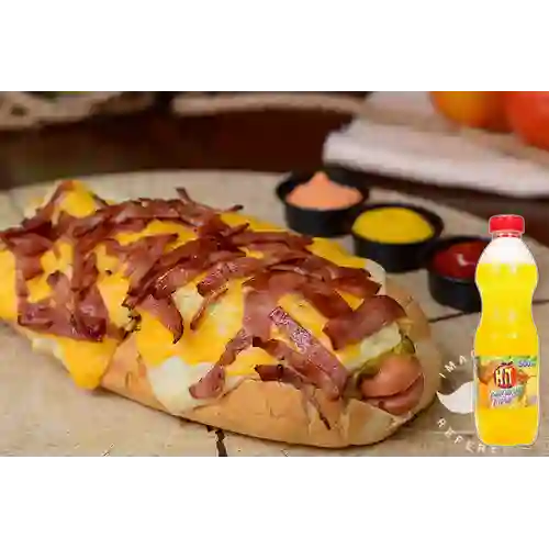 Combo Perro con Americana + Hit Naranja Piña 500 ml