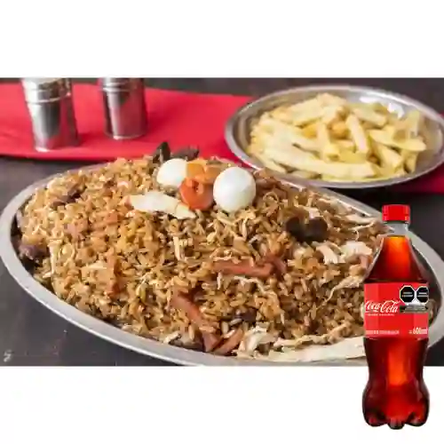 Medio Arroz Mixto Especial de la Casa +Cocacola 600ml