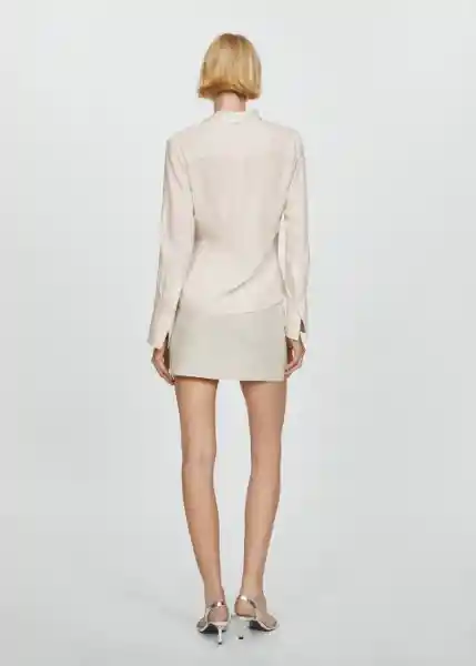 Blusa Rider Crudo Talla M Mujer Mango