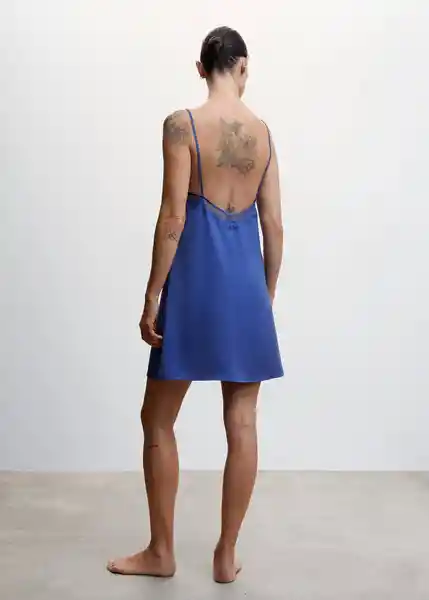 Camisón Venus Azul Talla S Mujer Mango