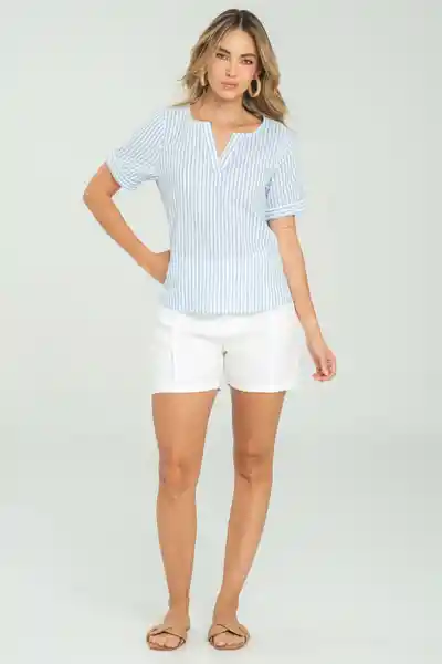 Short Khaynne Color Blanco Crudo Talla 8 Ragged