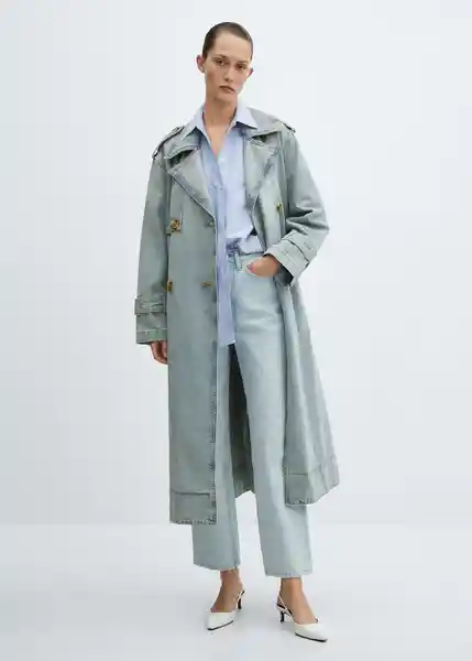 Gabardina Trench Marina Tejano Medio Talla S Mujer Mango