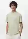 Camiseta Bellow Menta Talla S Hombre Mango