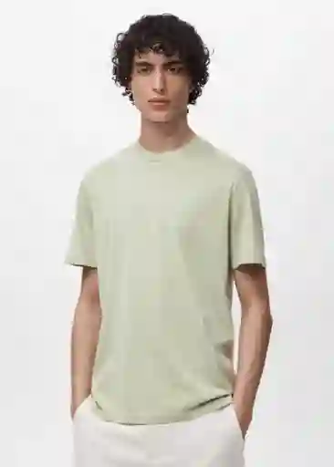 Camiseta Bellow Menta Talla S Hombre Mango