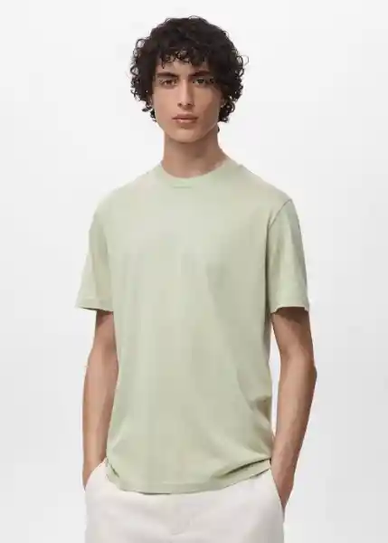 Camiseta Bellow Menta Talla S Hombre Mango