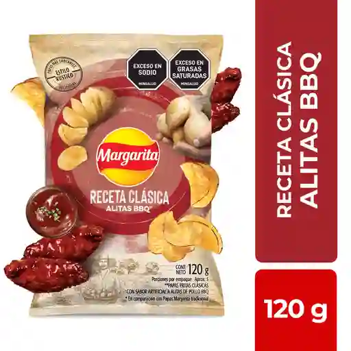 Margarita Snack Papas Receta Clasica Alitas Bbq 120 g