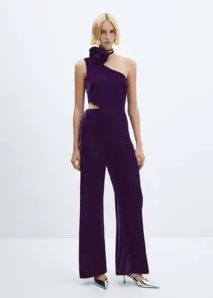 Enterizo Mono Melie Morado Talla M Mujer Mango