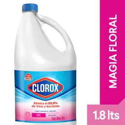 Blanqueador Clorox Magia Floral Botella 1.8 lt