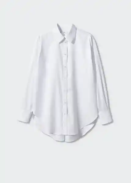 Camisa Justi Blanco Talla L Mujer Mango