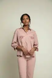 Blusa Manga Larga Rosado Talla S