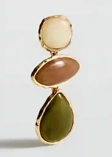 Pendientes Fiona Beige Talla 99 Mujer Mango