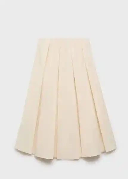 Falda Patri Marfil Talla 36 Mujer Mango