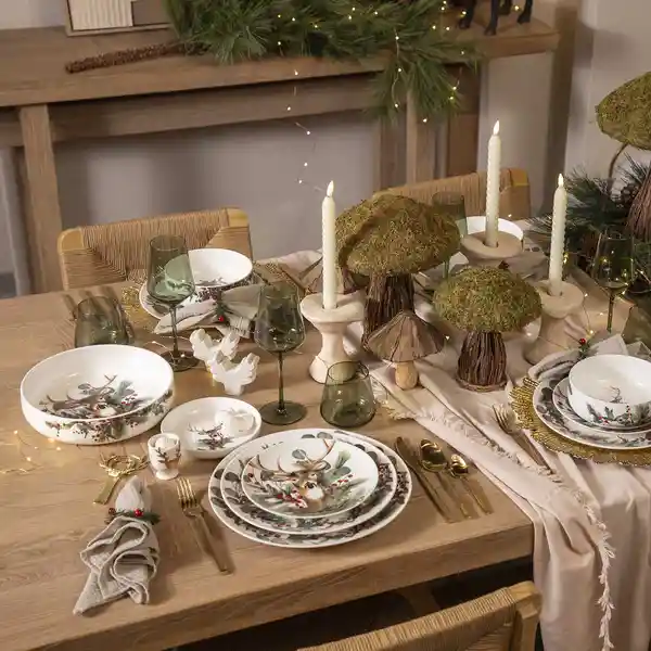 Set Plato Mediano Navidad Silvestre 20 cm Ambiente Gourmet