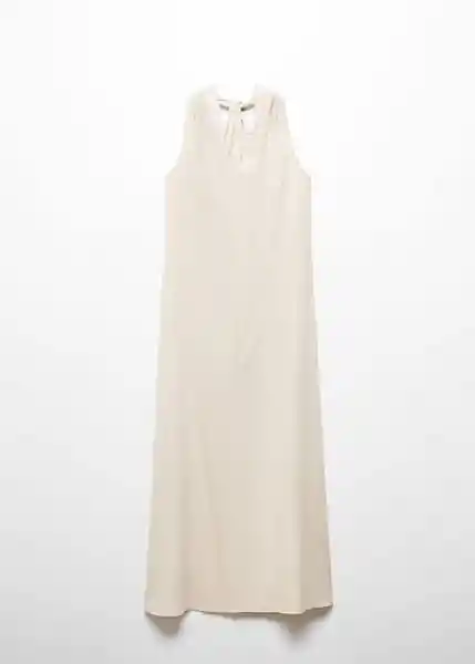 Vestido Foil-A Crudo Talla S Mujer Mango