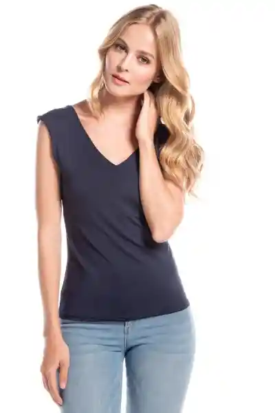 Top Blend Color Azul Oscuro Talla S Ragged