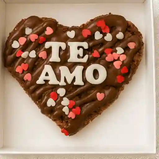 Brownies corazón te amo