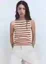 Top Nati Rojo Talla S Mujer Mango