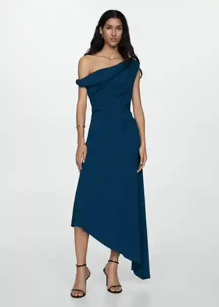 Vestido Laila7 Azul Talla S Mujer Mango