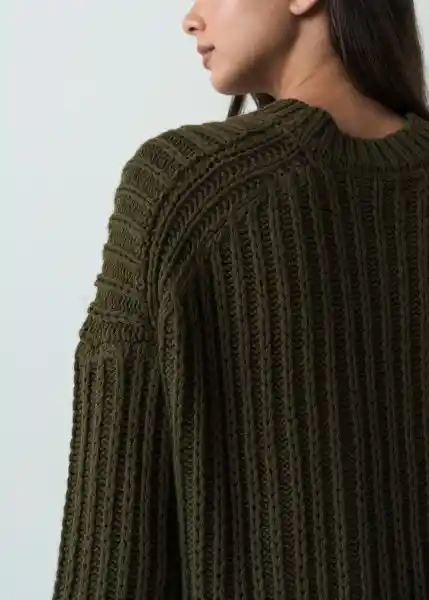 Saco Tejido Mujer Verde Galeras Ultraoscuro M/L 582G081 Naf Naf