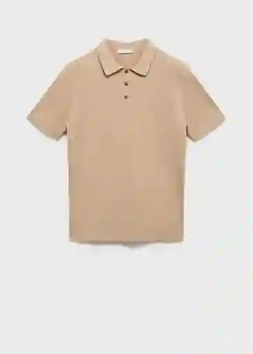 Camiseta Polo Andrew Beige Talla M Hombre Mango
