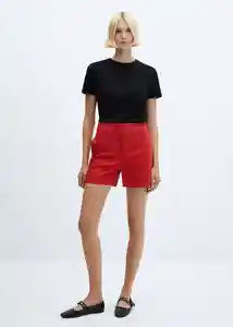 Short Malu5-H Rojo Talla 38 Mujer Mango