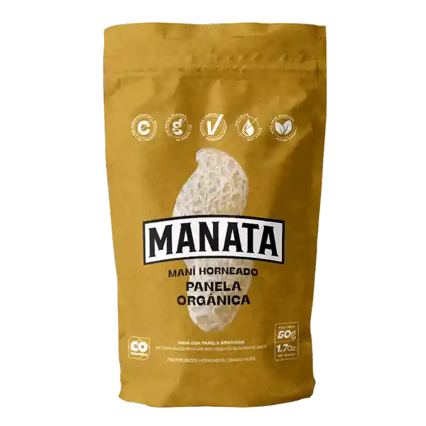 Maní Horneado Sabor Panela Orgánica Manata