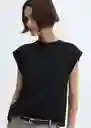 Camiseta Viri Negro Talla S Mujer Mango