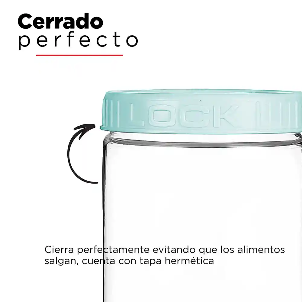 Miniso Contenedor Sellado Verde 1600 mL