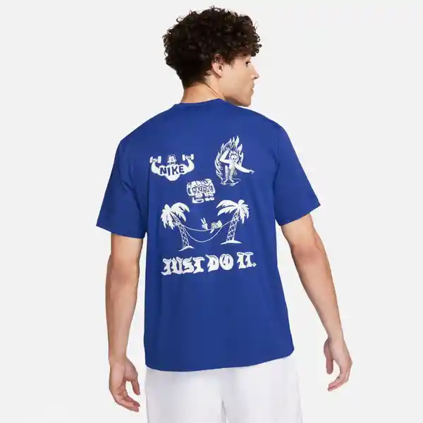 Nike Camiseta M Df Uv Hyverse Ss Gfx Para Hombre Azul Talla L