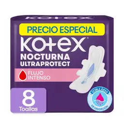 Toallas Femeninas Kotex Nocturna 8 Und