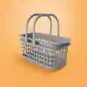 Cesta de Almacenamiento Con Asa Serie Gris Miniso