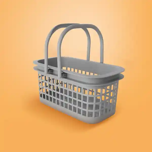 Cesta de Almacenamiento Con Asa Serie Gris Miniso