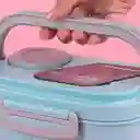 Contenedor Para Alimentos de Doble Capa Con Asas Azul Miniso