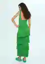 Vestido Burnst Verde Talla S Mujer Mango