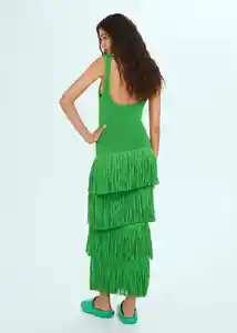 Vestido Burnst Verde Talla S Mujer Mango