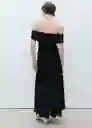 Falda Claus Negro Talla 38 Mujer Mango