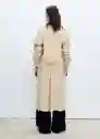 Abrigo Trench Taxi Piedra Talla XS Mujer Mango