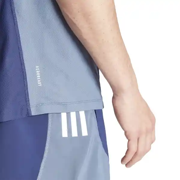 Adidas Camiseta Manga Corta Para Correr Hombre Azul Talla XS