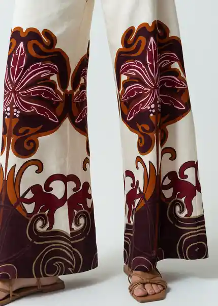 Pantalón Euge Mujer Crudo Novia Claro T 8 432G301 Naf Naf