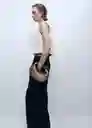 Top Floc Offwhite Talla S Mujer Mango
